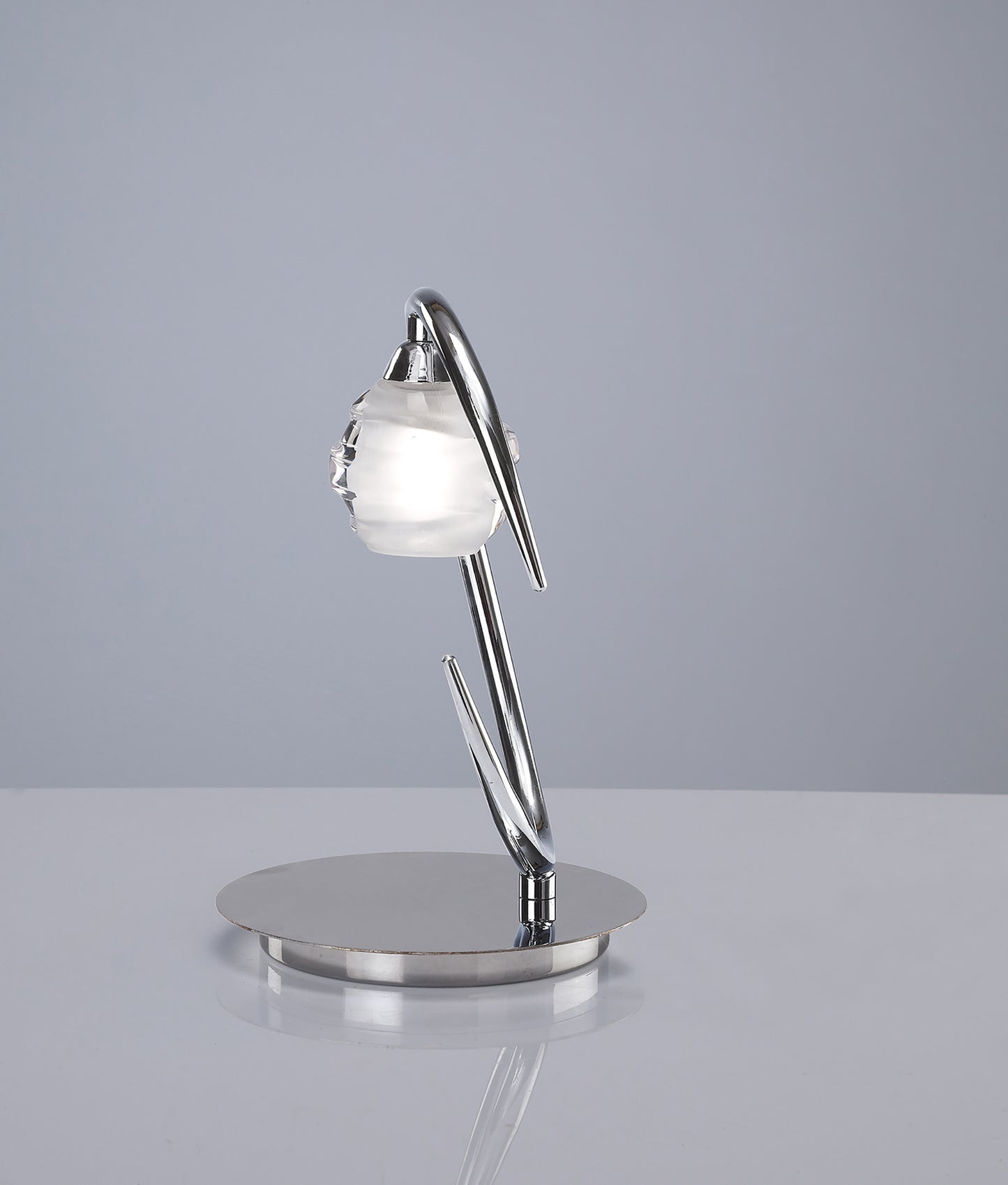 Loop Table Lamp 1 Light G9 ECO, Polished Chrome by Mantra