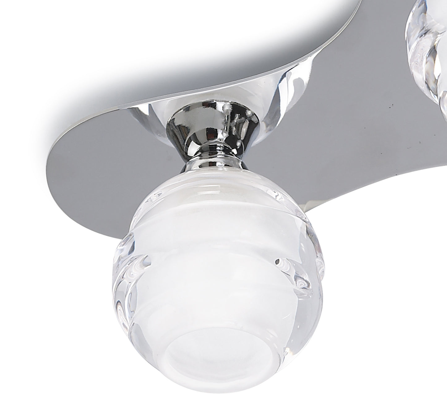 Loop Flush Ceiling 3 Light G9 ECO, Polished Chrome by Mantra