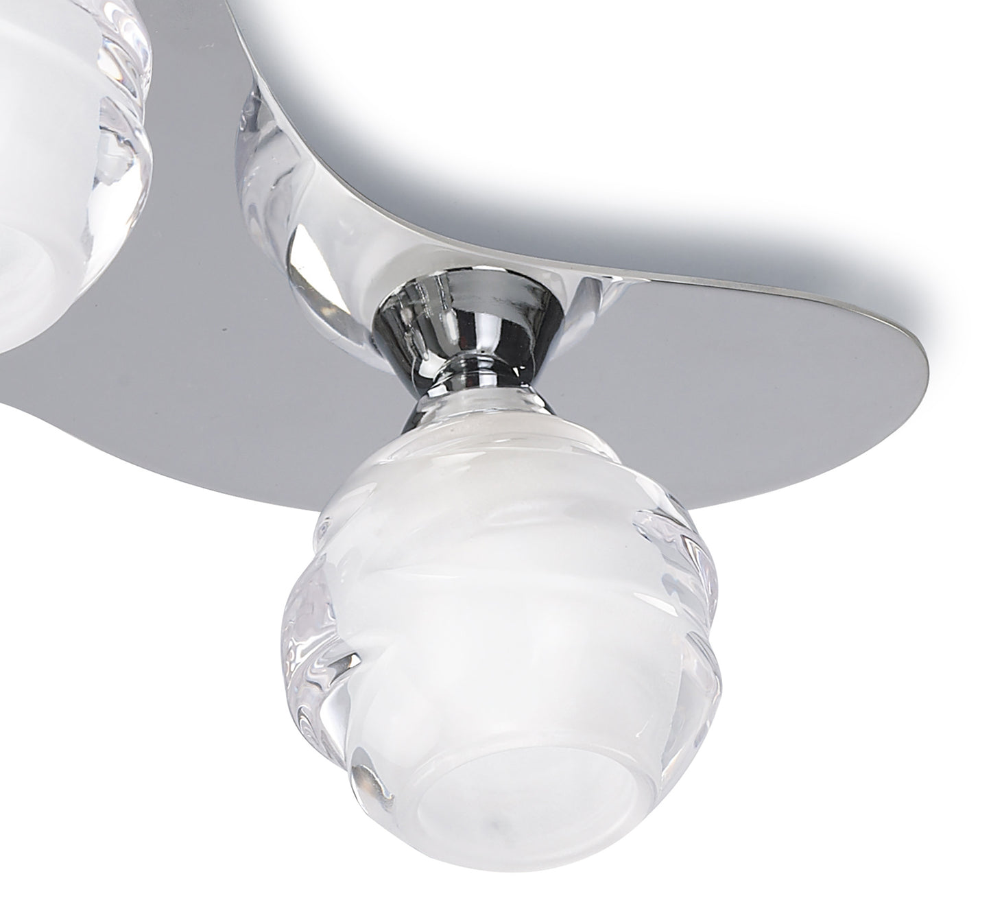 Loop Flush Ceiling 3 Light G9 ECO, Polished Chrome by Mantra