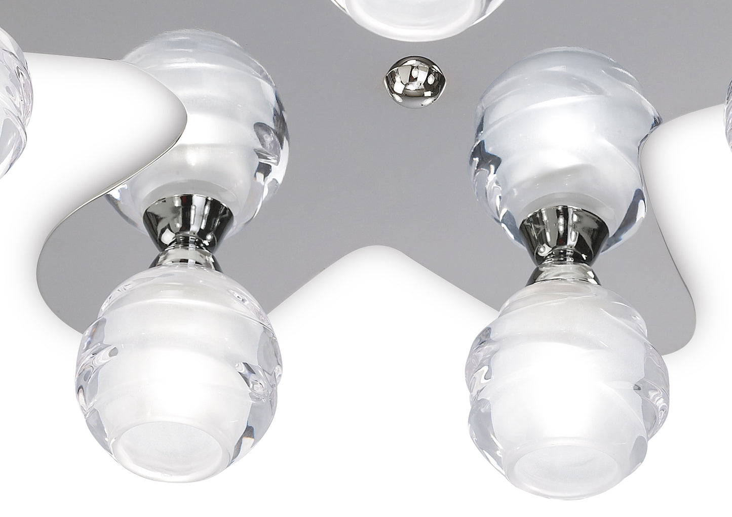 Loop Flush Ceiling 5 Light G9 ECO, Polished Chrome by Mantra