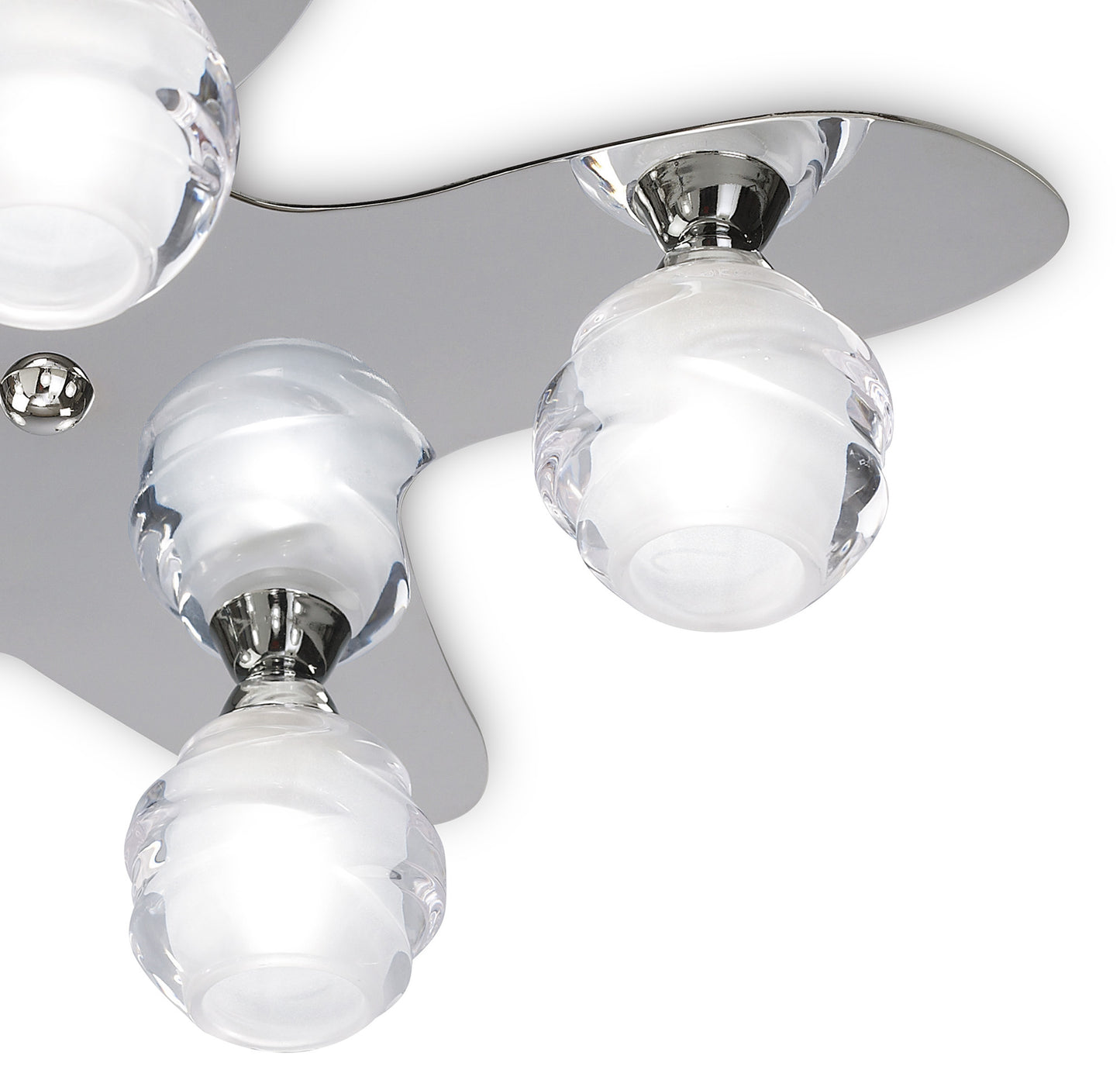 Loop Flush Ceiling 5 Light G9 ECO, Polished Chrome by Mantra