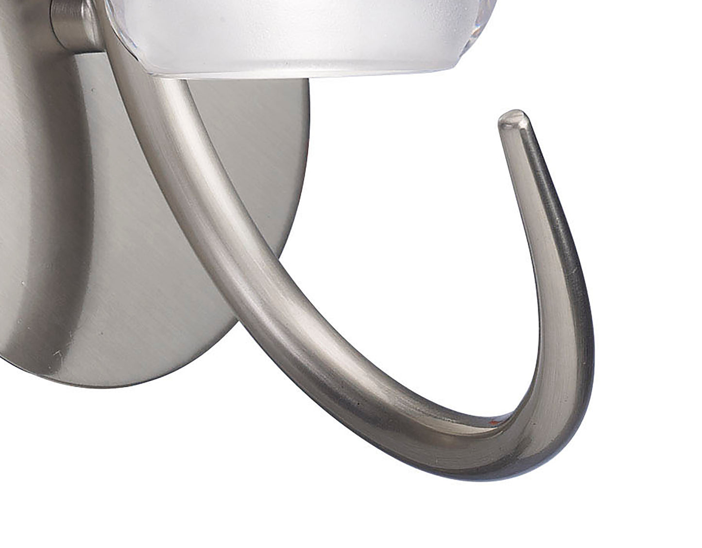 Loop Wall Lamp Switched 1 Light G9 ECO, Satin Nickel by Mantra