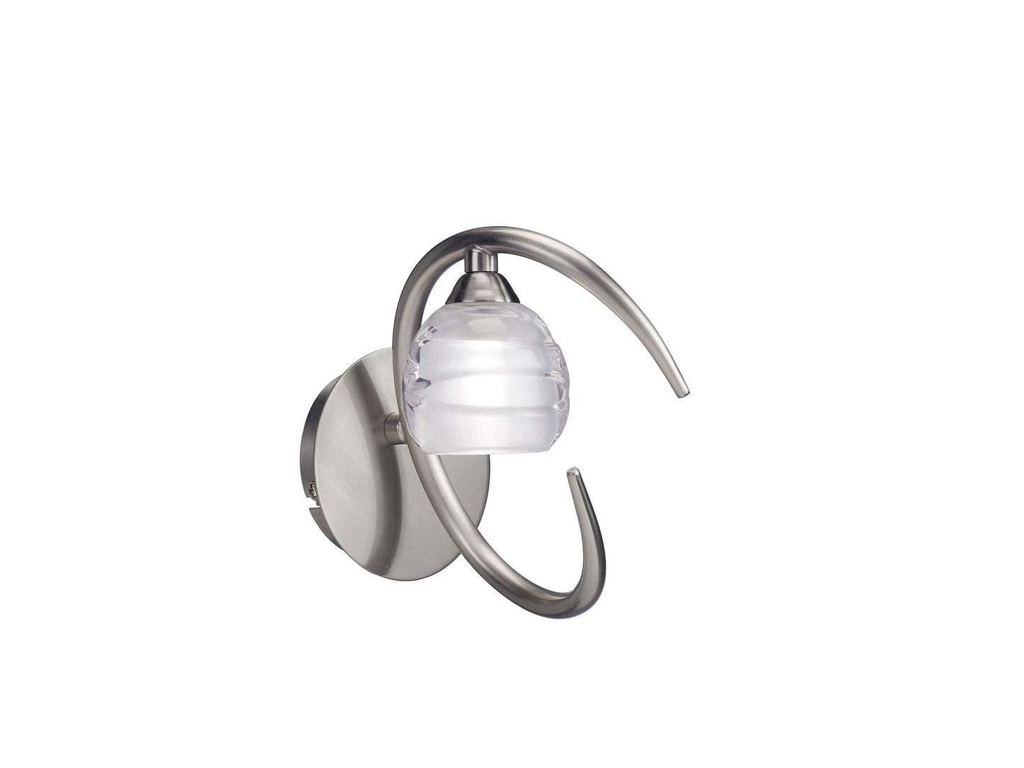 Loop Wall Lamp Switched 1 Light G9 ECO, Satin Nickel by Mantra