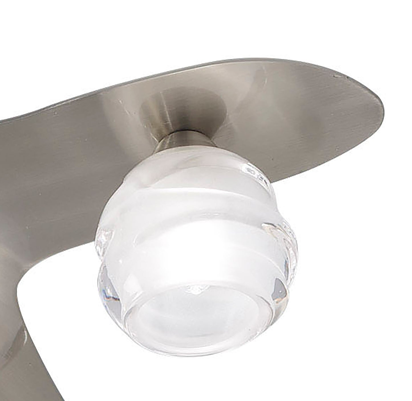 Loop Flush Ceiling 5 Light G9 ECO, Satin Nickel by Mantra