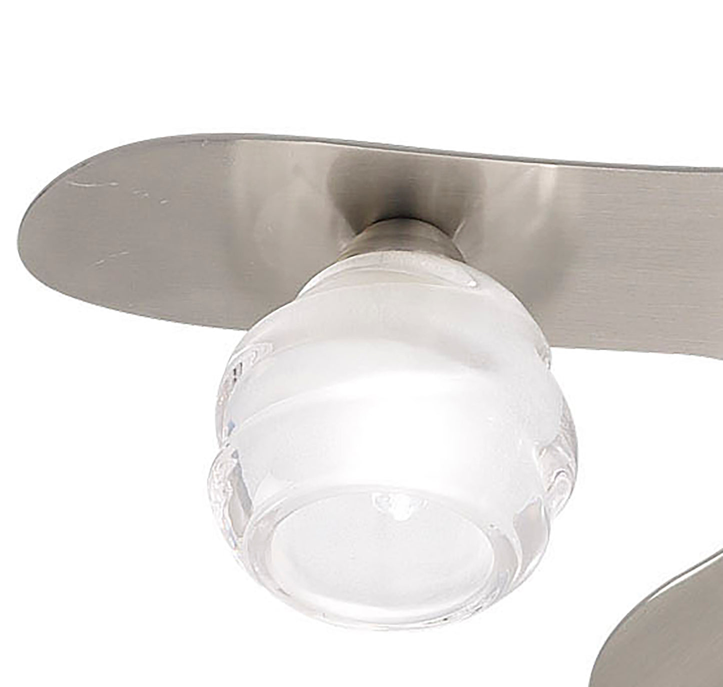 Loop Flush Ceiling 5 Light G9 ECO, Satin Nickel by Mantra