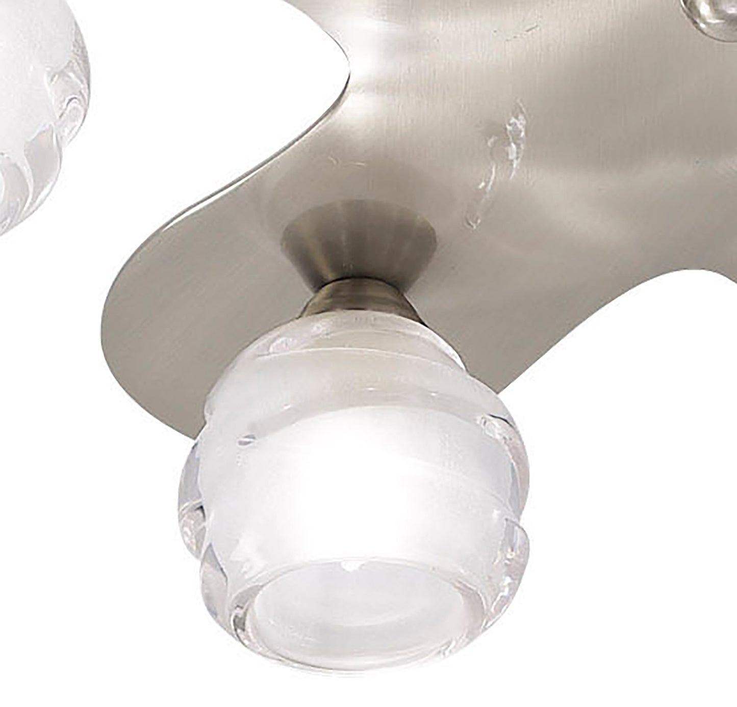 Loop Flush Ceiling 5 Light G9 ECO, Satin Nickel by Mantra