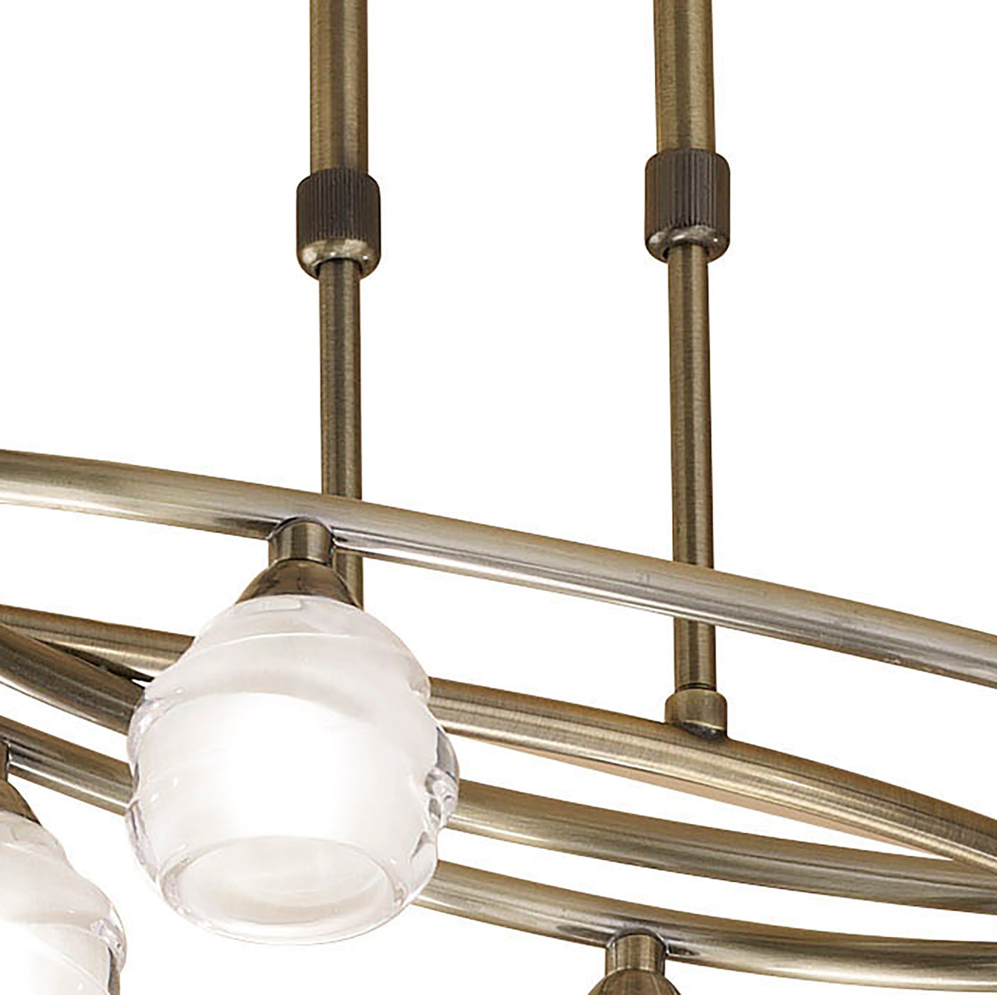 Loop Rectangular Telescopic 8 Light G9 ECO Line, Antique Brass by Mantra