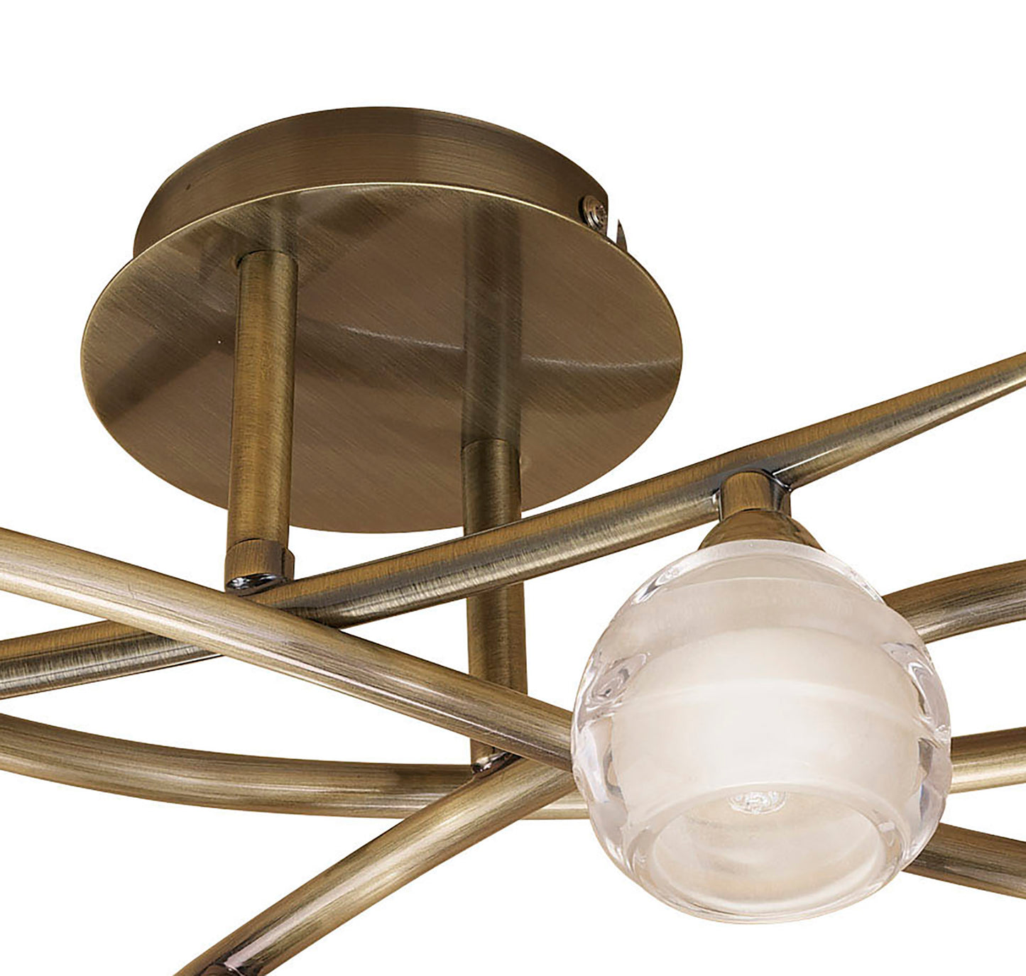 Loop Ceiling 4 Light G9 ECO, Antique Brass by Mantra