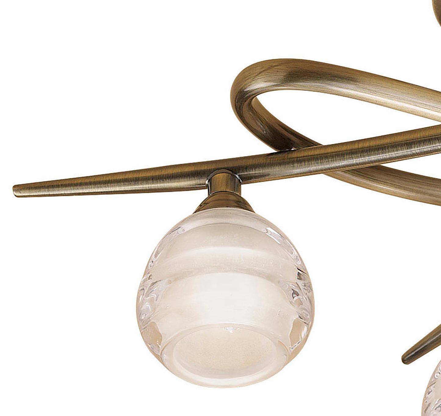 Loop Ceiling 4 Light G9 ECO, Antique Brass by Mantra