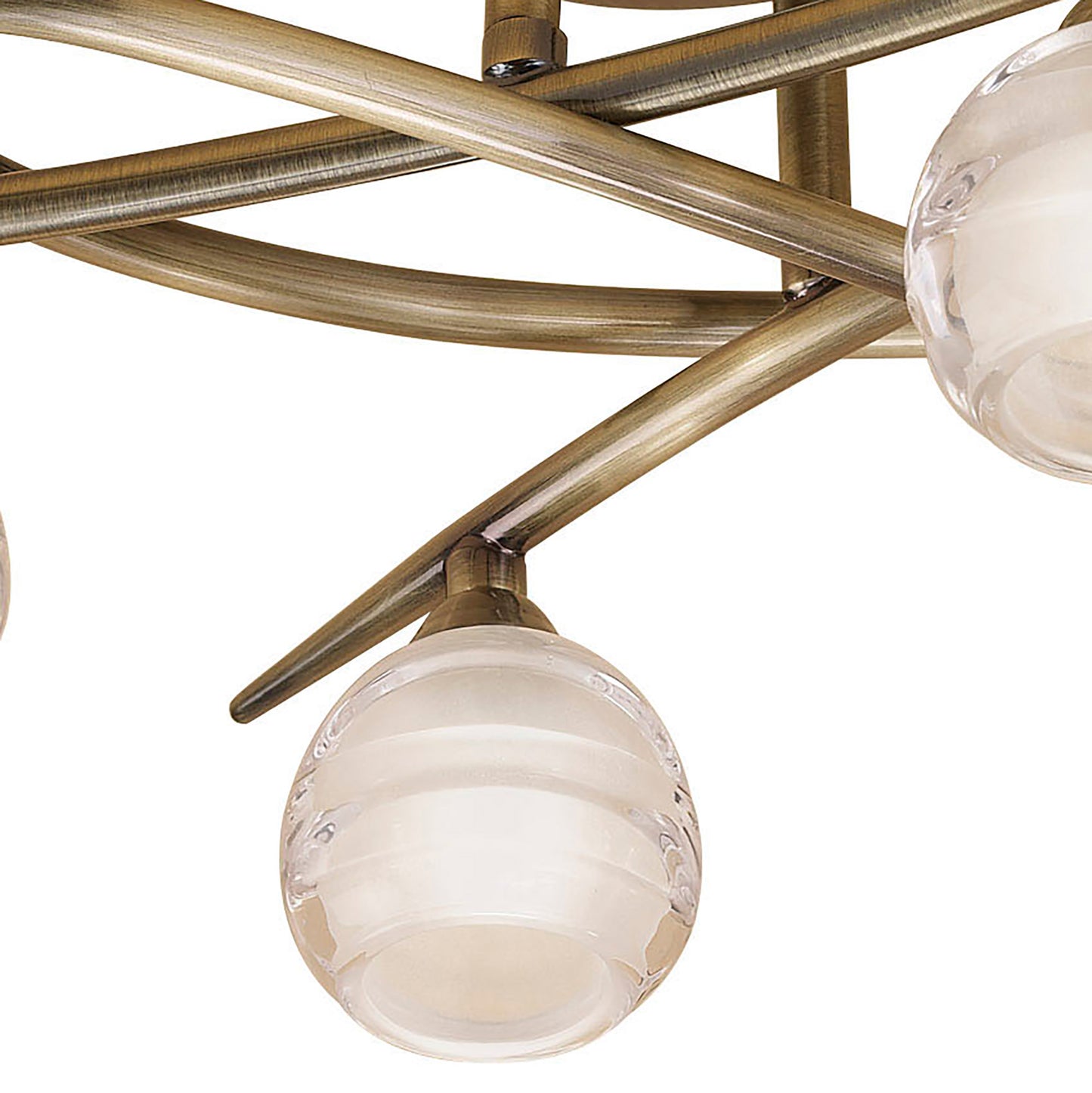 Loop Ceiling 4 Light G9 ECO, Antique Brass by Mantra