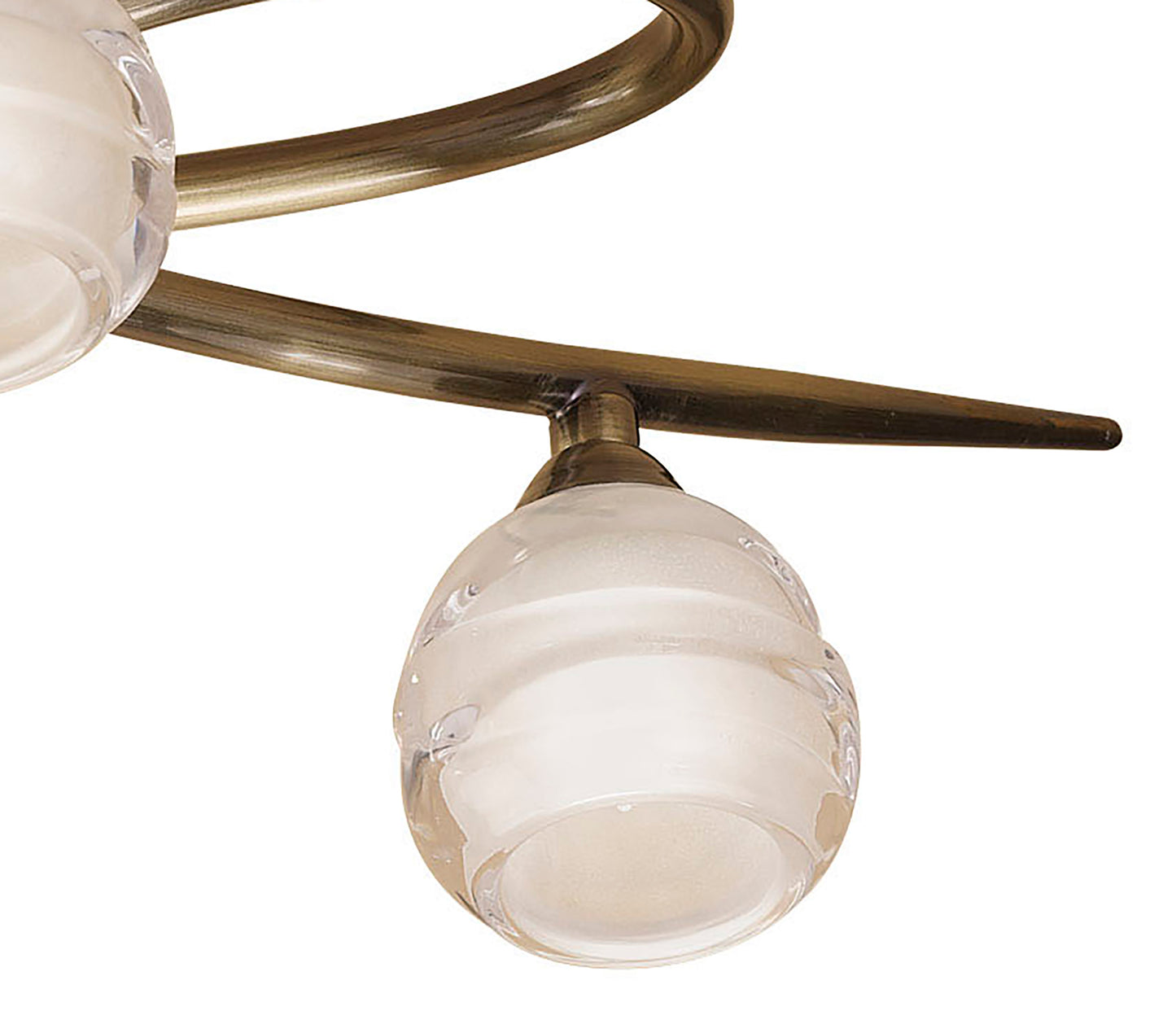 Loop Ceiling 4 Light G9 ECO, Antique Brass by Mantra