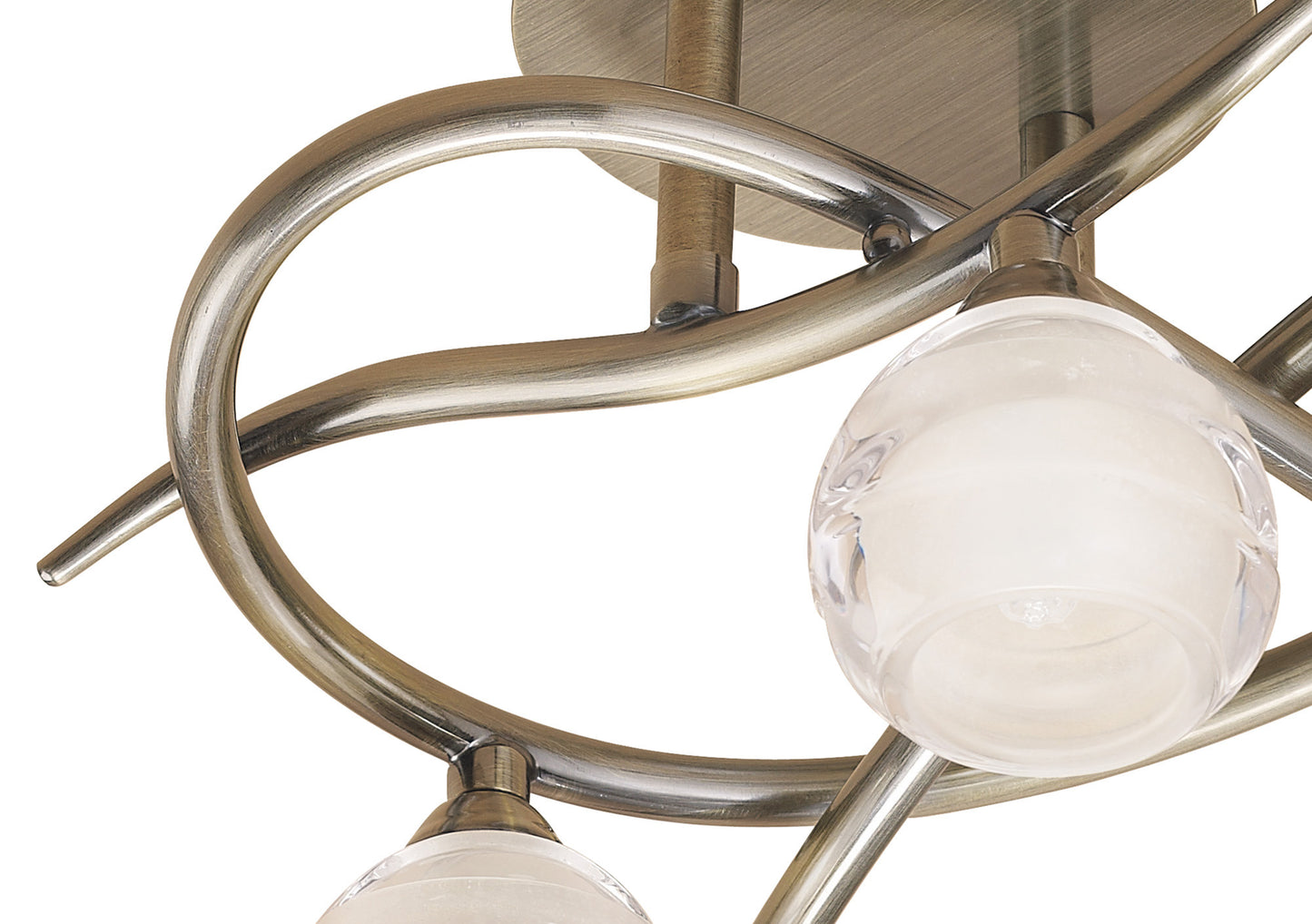 Loop Ceiling 3 Light G9 ECO, Antique Brass by Mantra