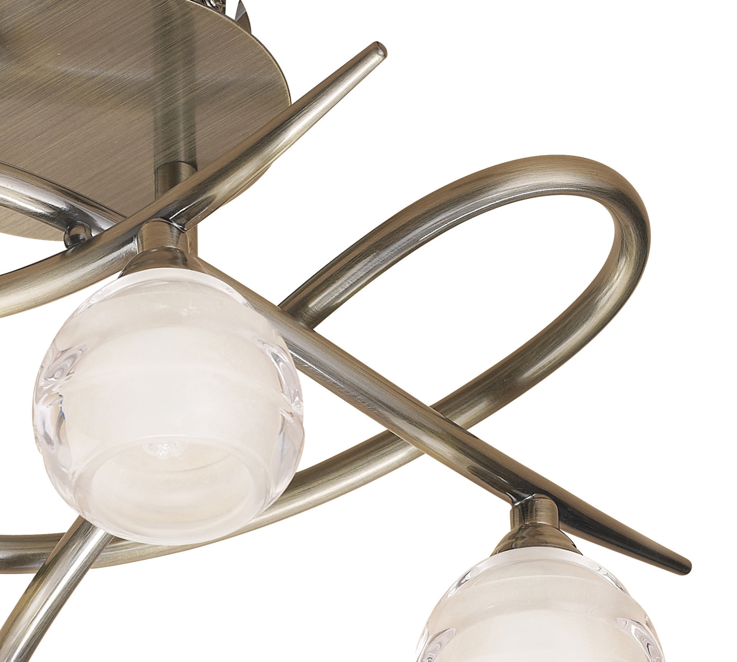 Loop Ceiling 3 Light G9 ECO, Antique Brass by Mantra