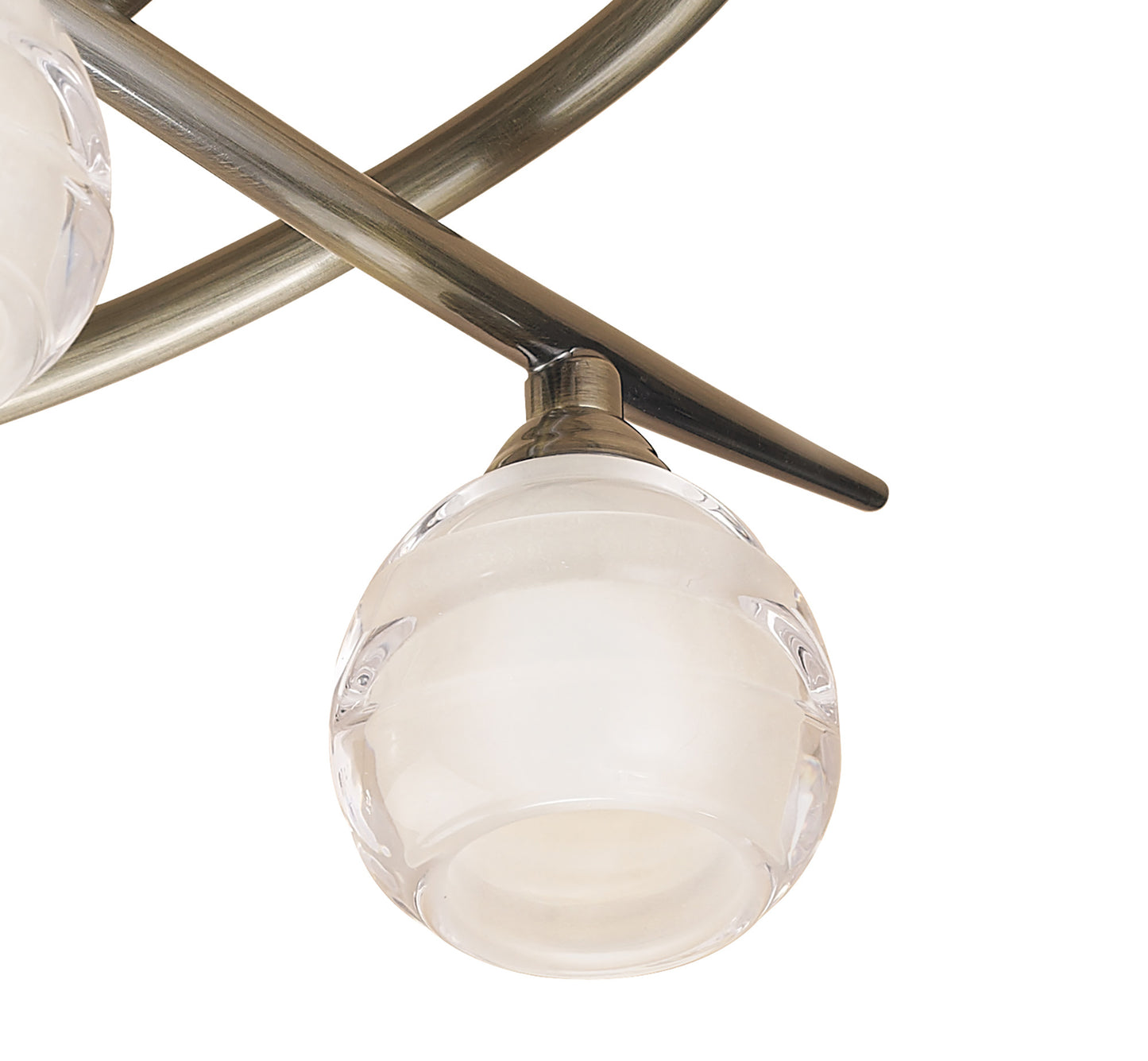 Loop Ceiling 3 Light G9 ECO, Antique Brass by Mantra