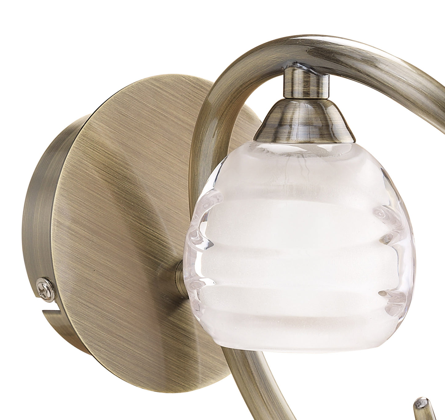 Loop Wall Lamp Switched 1 Light G9 ECO, Antique Brass by Mantra