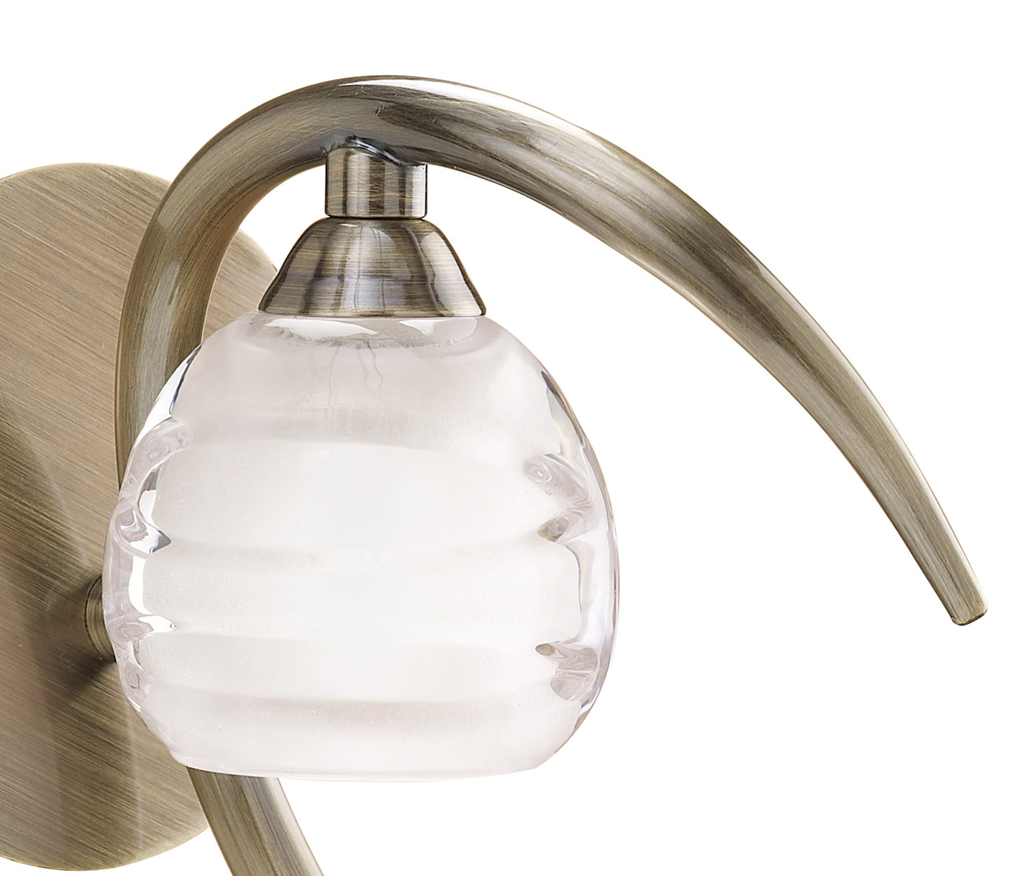 Loop Wall Lamp Switched 1 Light G9 ECO, Antique Brass by Mantra