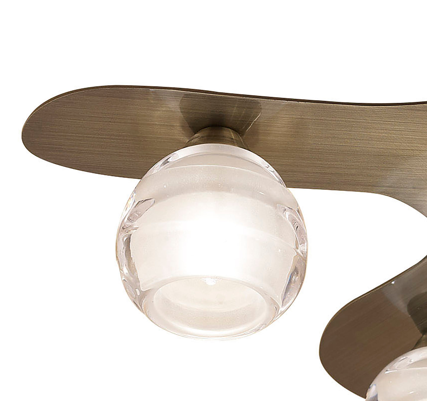 Loop Flush Ceiling 5 Light G9 ECO, Antique Brass by Mantra