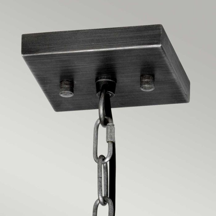 Louvre 1 Light Pendant - Painted Gunmetal