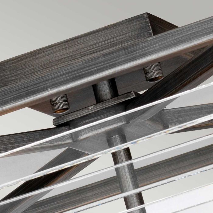 Louvre 4 Light Flush - Painted Gunmetal