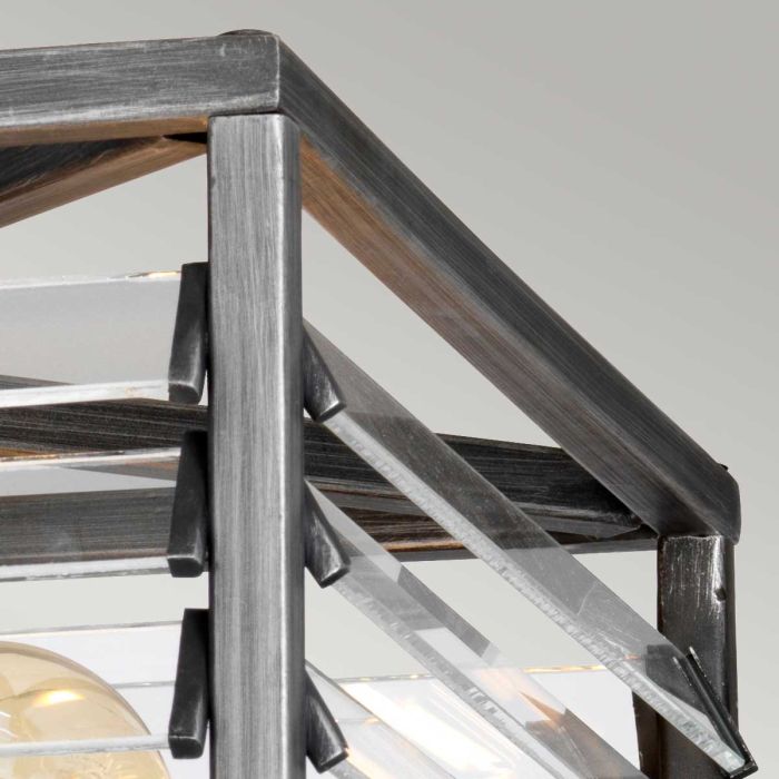 Louvre 4 Light Flush - Painted Gunmetal