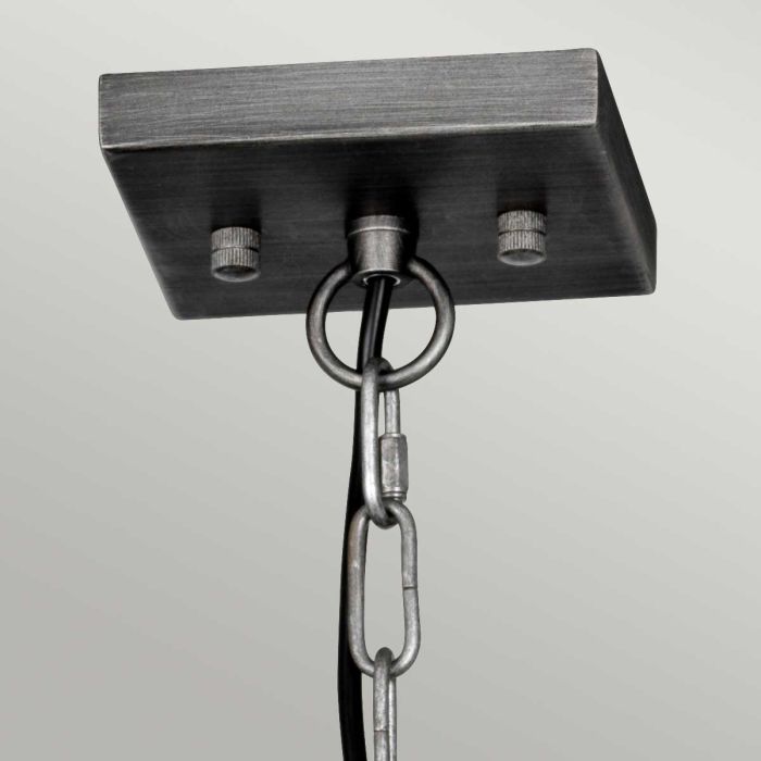 Louvre 6 Light Pendant - Painted Gunmetal