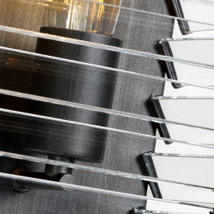 Louvre 2 Light Pendant - Painted Gunmetal