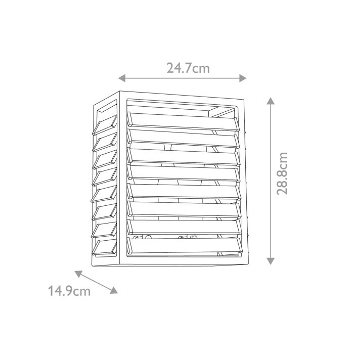Louvre 2 Light Pendant - Painted Gunmetal