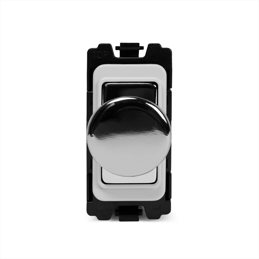 The Finsbury Collection Polished Chrome 6A Dummy RM-Grid Dimmer Switch Mod