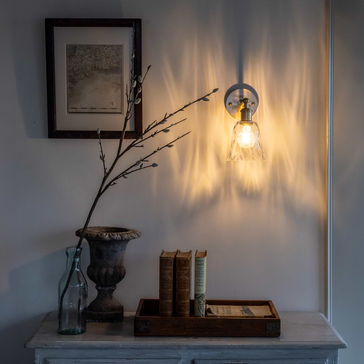 Rosetti Dapple Glass Wall Light