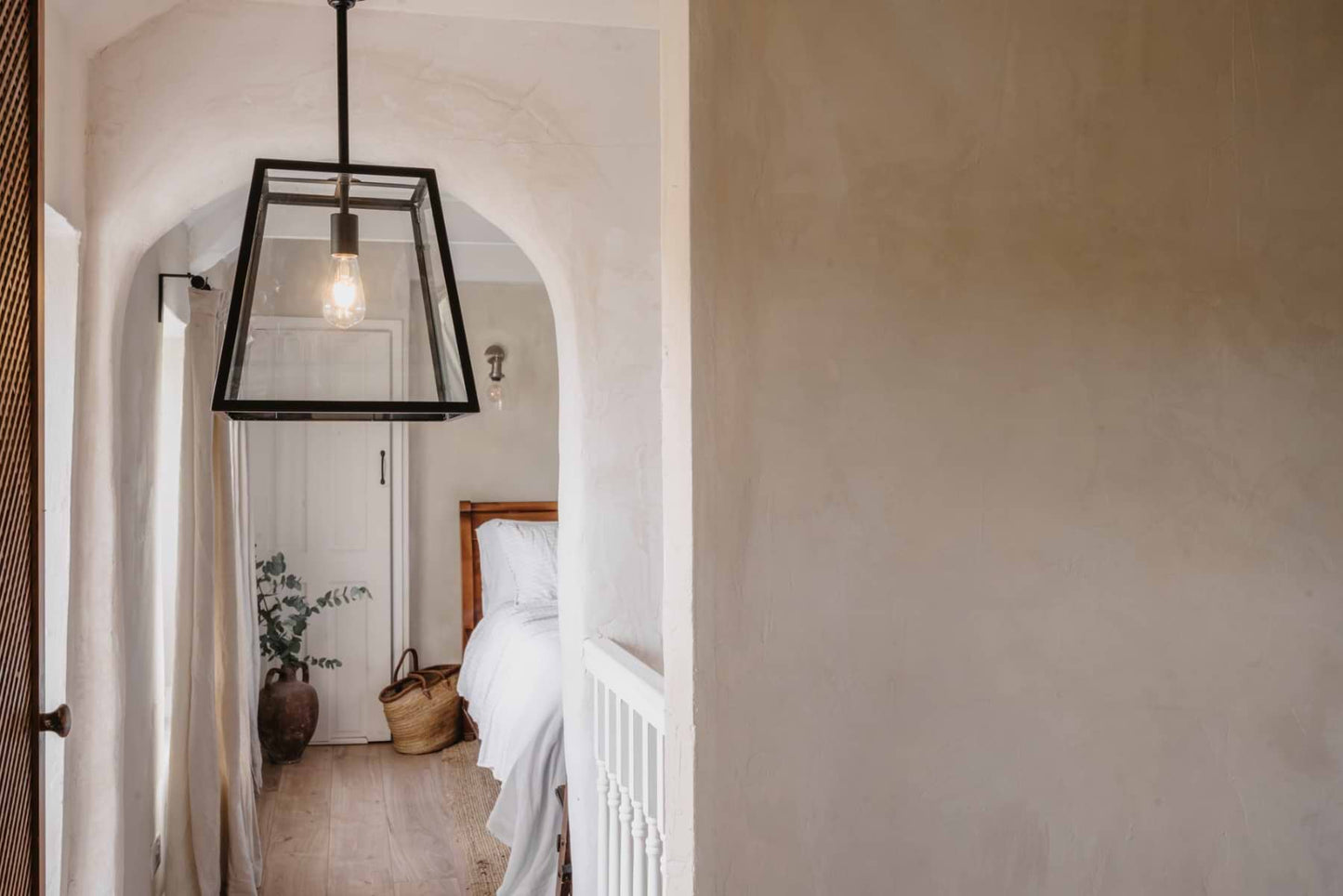 Ludlow Geo Trapeze Metal and Glass Lantern Pendant Light - Soho Lighting