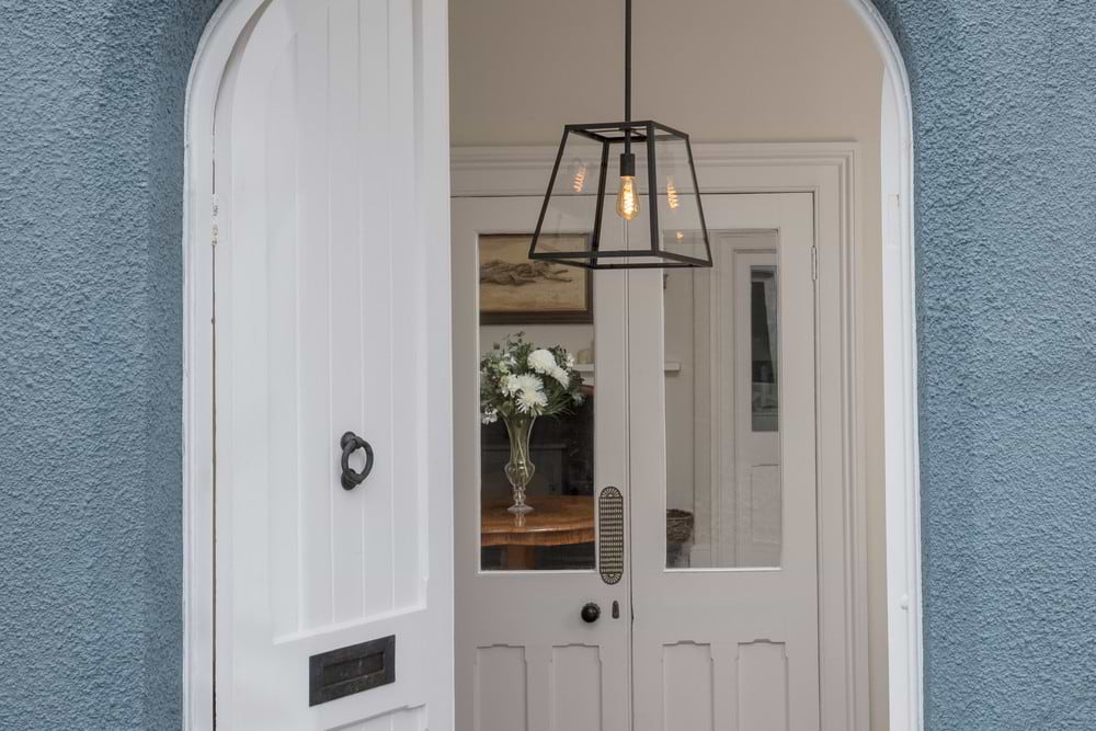 Ludlow Geo Trapeze Metal and Glass Lantern Pendant Light - Soho Lighting