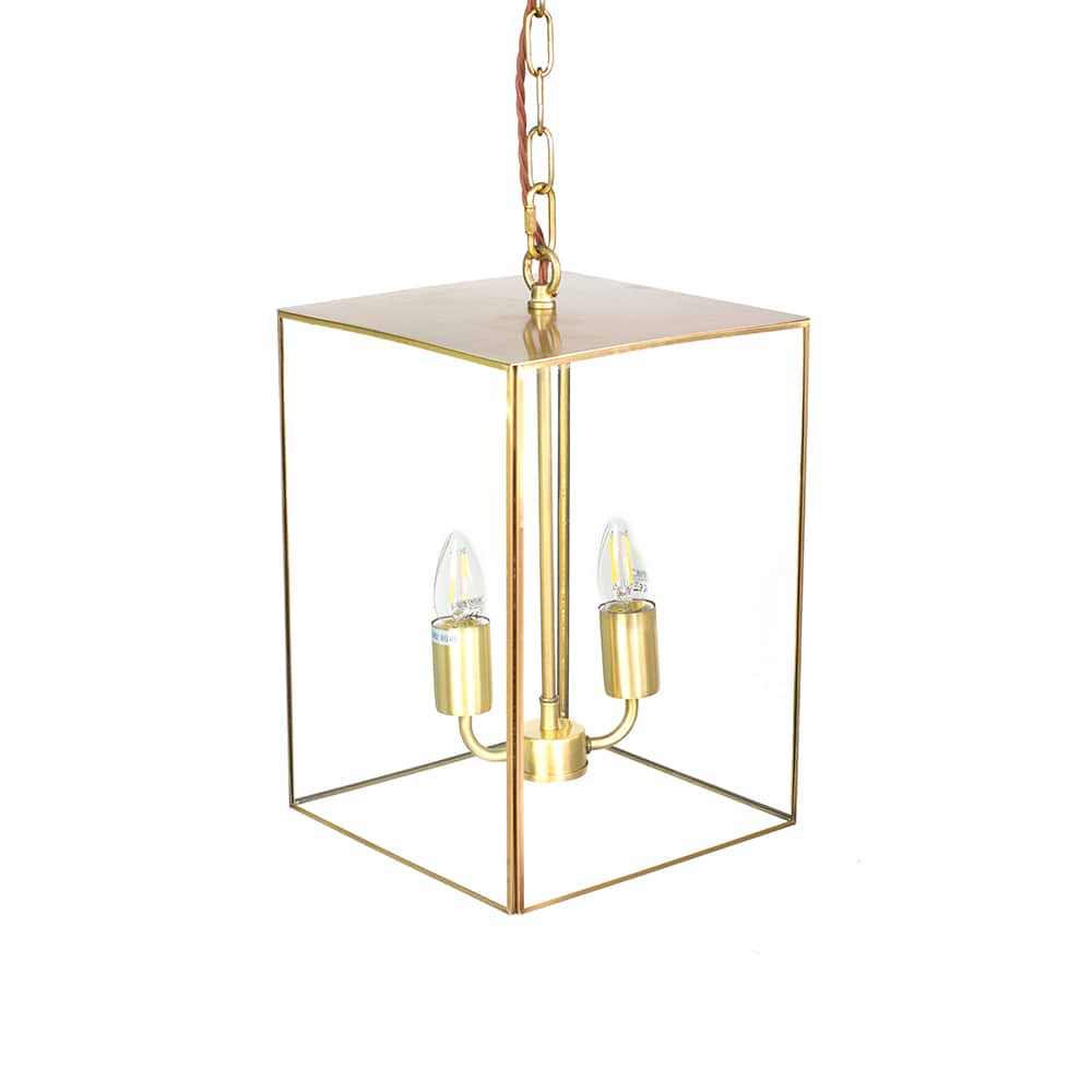 Soho Lighting Langdon Lantern Pendant Small Brass