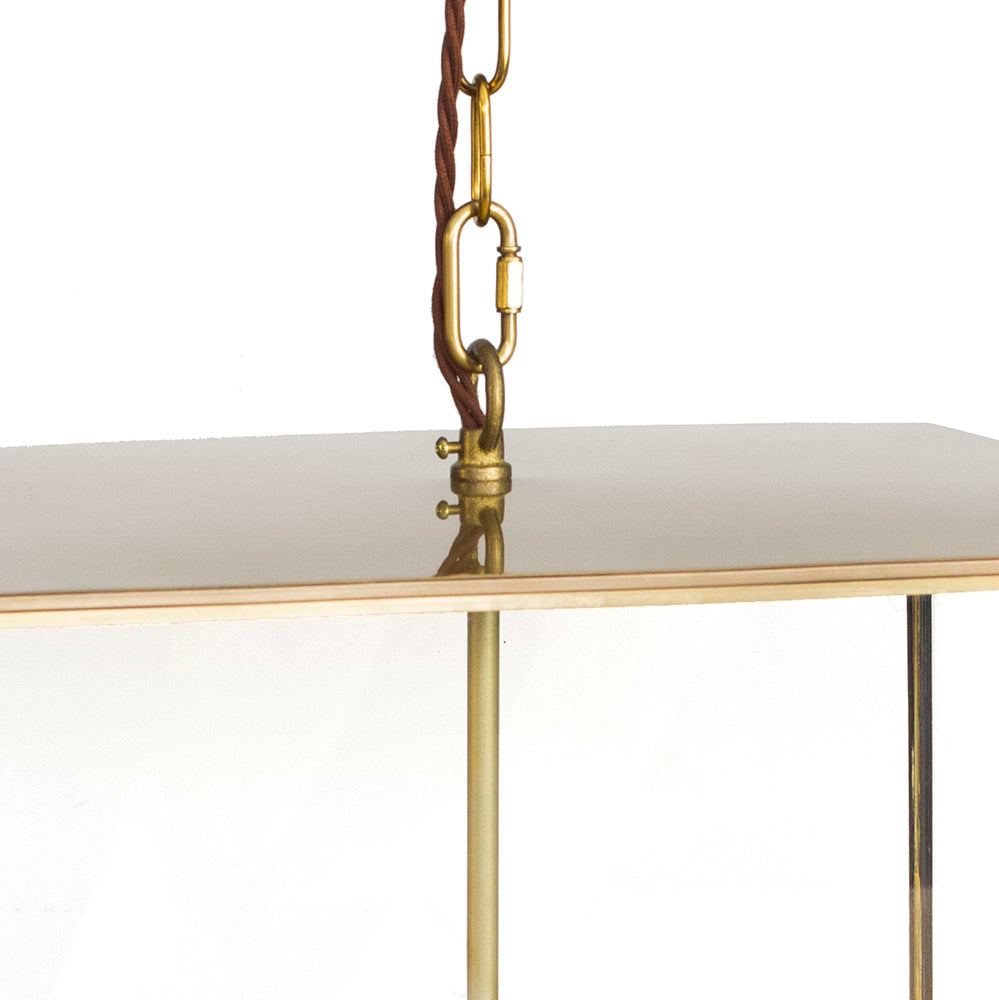 Soho Lighting Langdon Lantern Pendant Large Brass