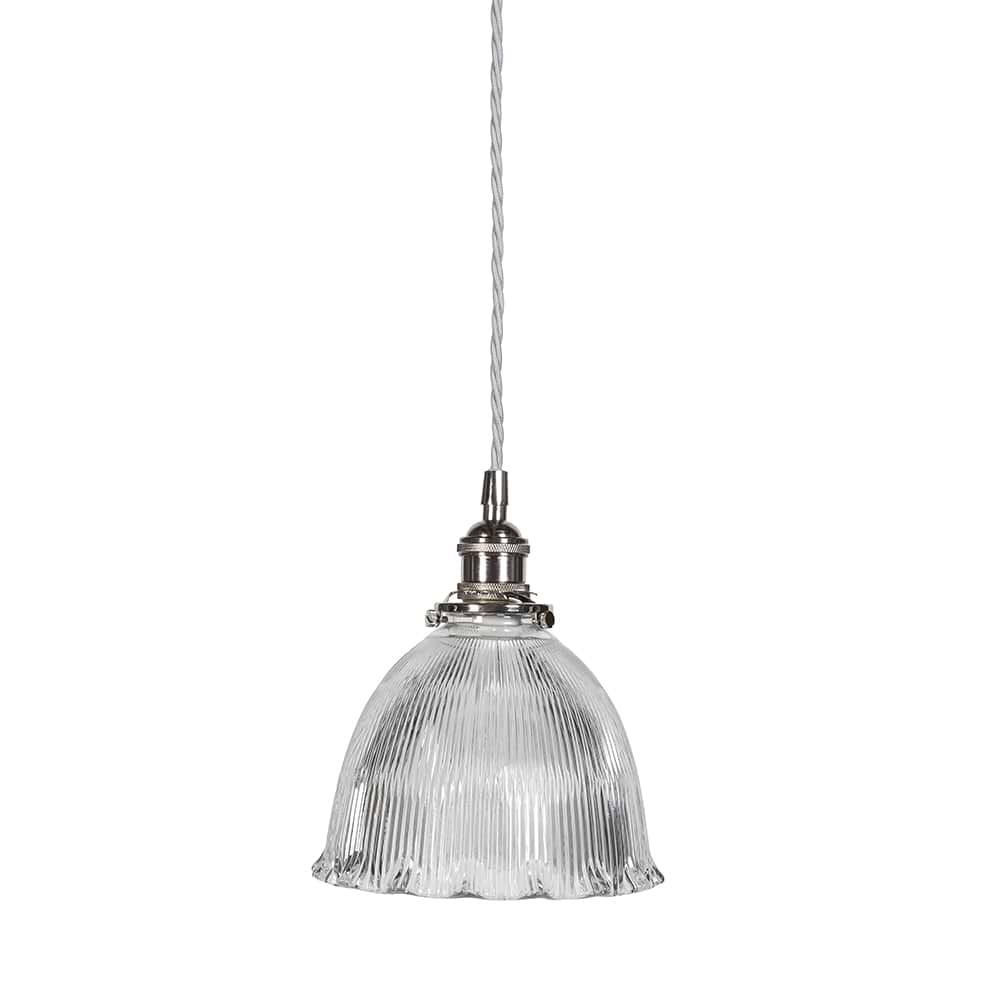 Soho Lighting D'Arblay Nickel Scalloped Prismatic Glass Dome Pendant Light - The French Collection