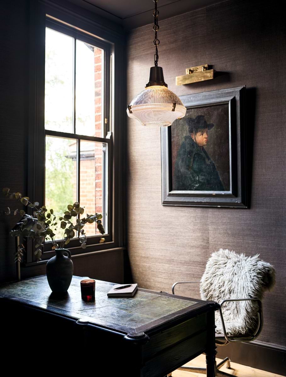 Soho Lighting Hollen Lacquered Aged Brass Brimmed Dome Pendant Light - The Schoolhouse Collection