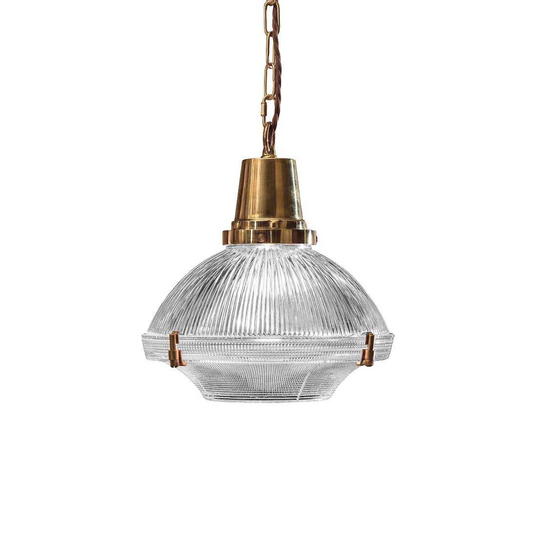 Soho Lighting Hollen Polished Brass Brimmed Dome Pendant Light - The Schoolhouse Collection