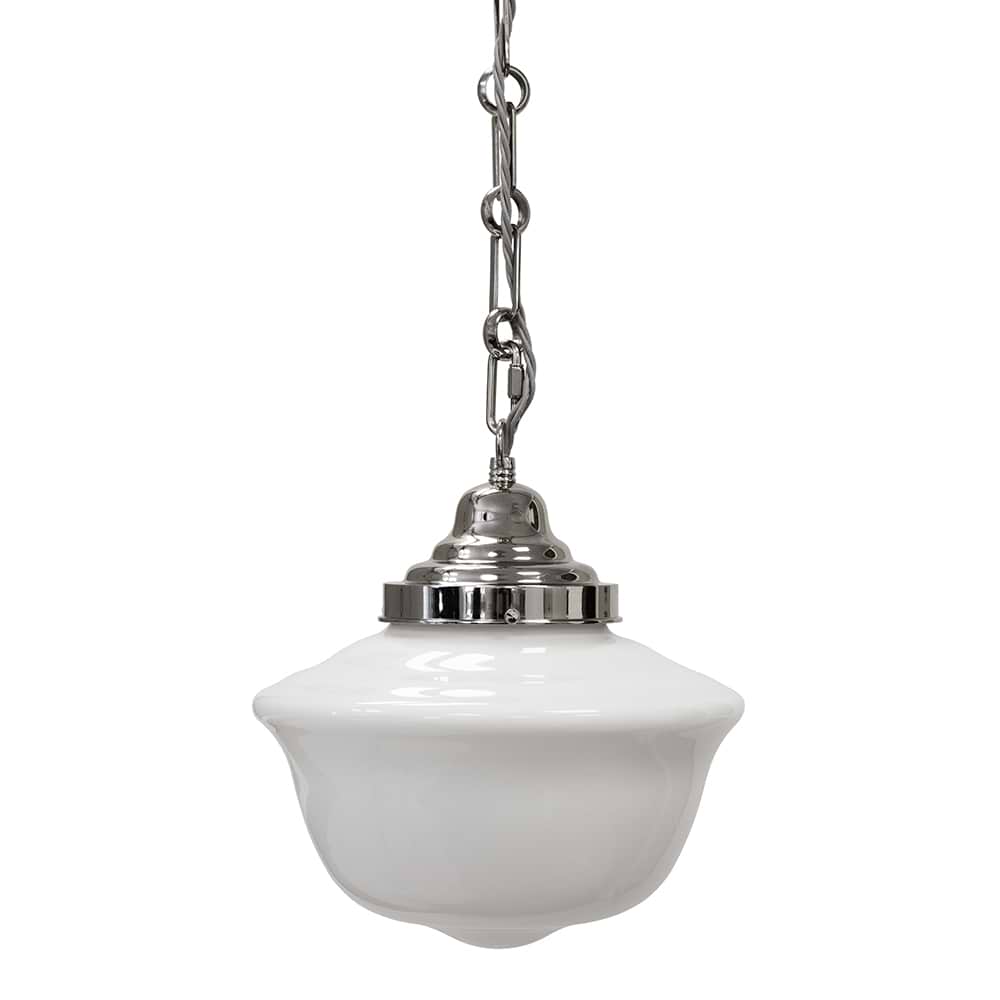 Soho Lighting Frith Nickel Opaque Pendant Light - The Schoolhouse Collection