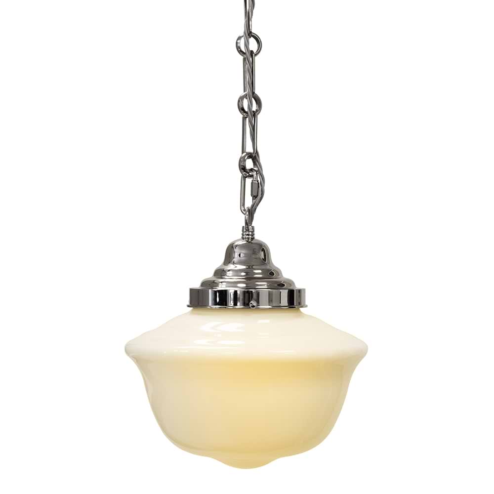 Soho Lighting Frith Nickel Opaque Pendant Light - The Schoolhouse Collection