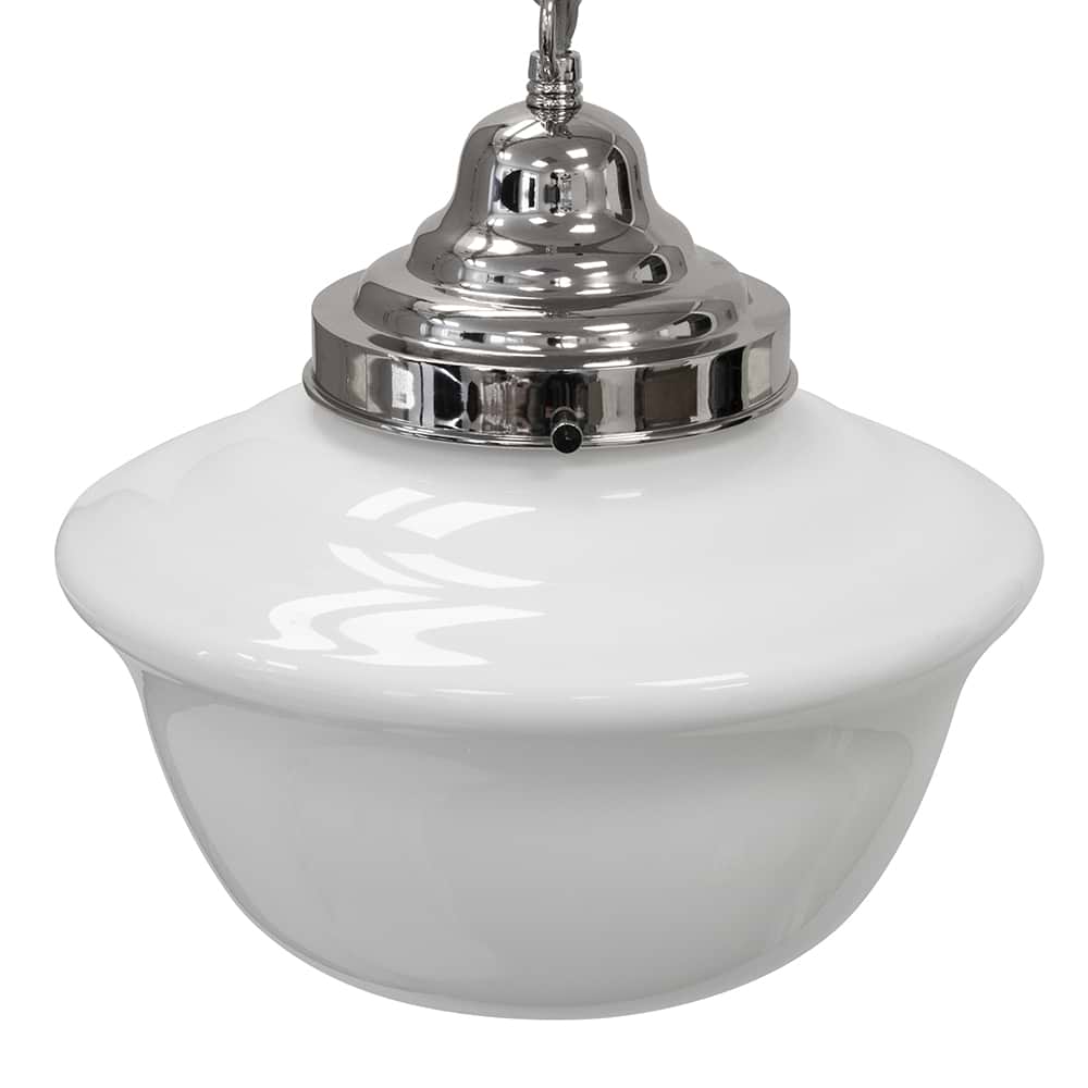 Soho Lighting Frith Nickel Opaque Pendant Light - The Schoolhouse Collection