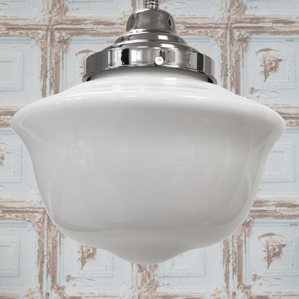 Soho Lighting Frith Nickel Opaque Pendant Light - The Schoolhouse Collection