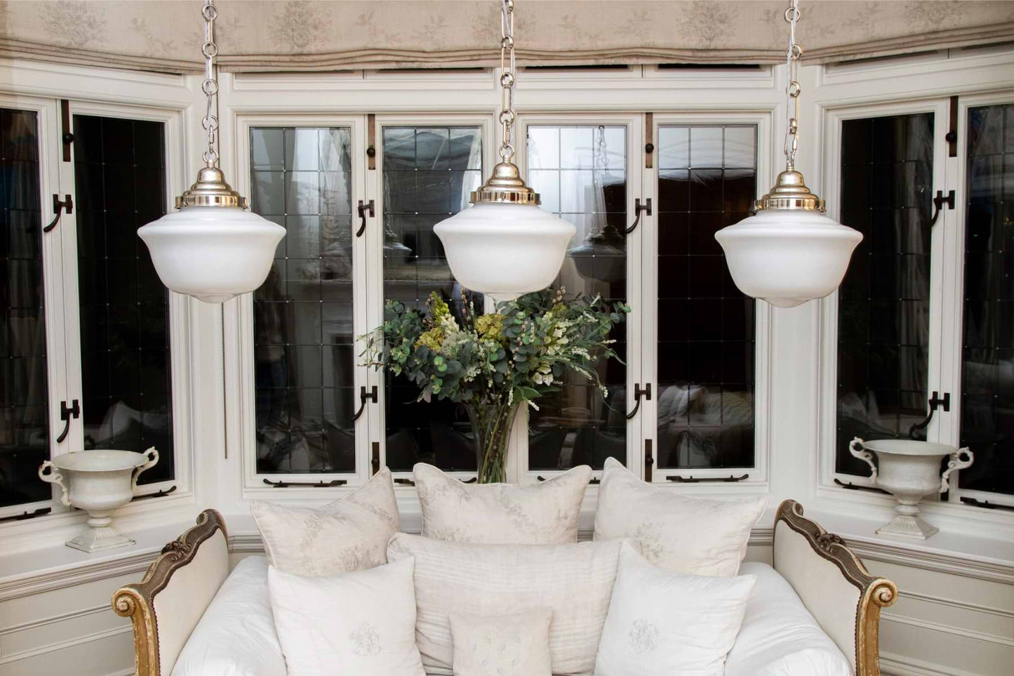 Soho Lighting Frith Nickel Opaque Pendant Light - The Schoolhouse Collection