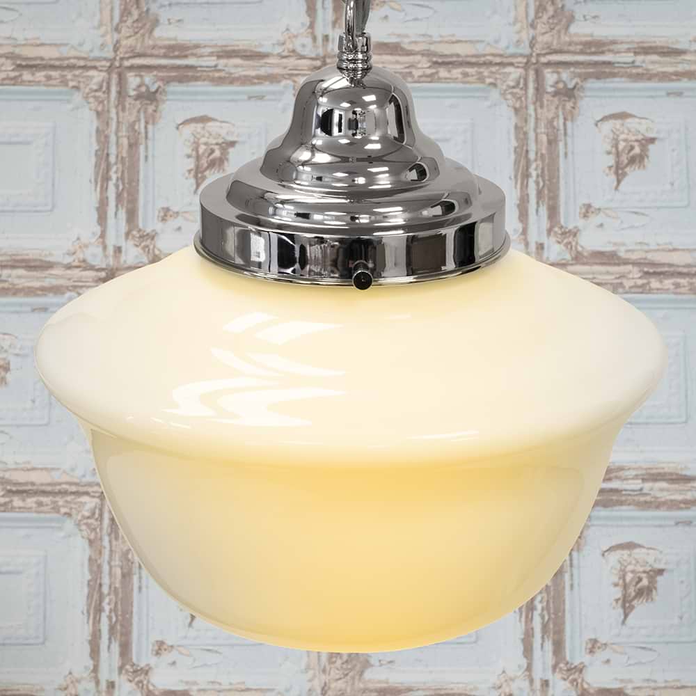 Soho Lighting Frith Nickel Opaque Pendant Light - The Schoolhouse Collection