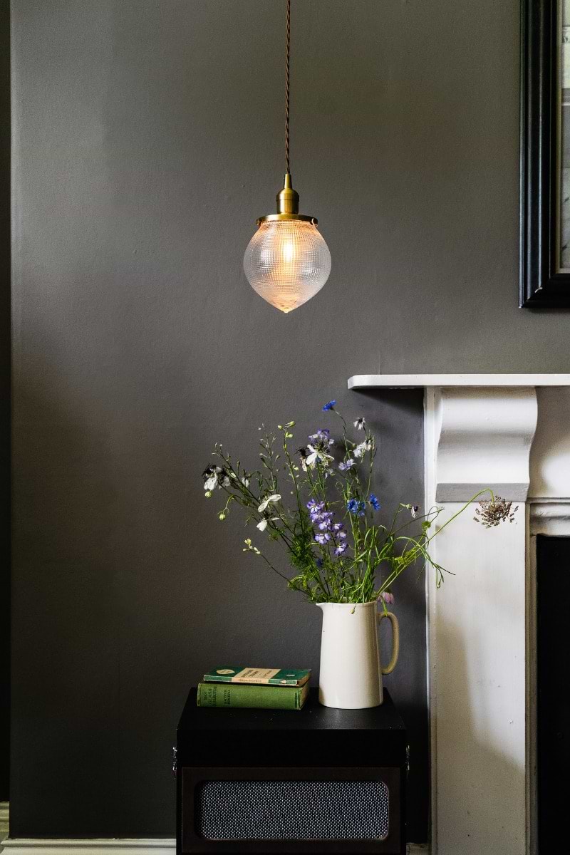 Soho Lighting Hollen Acorn Polished Brass Prismatic Glass Pendant - The Schoolhouse Collection
