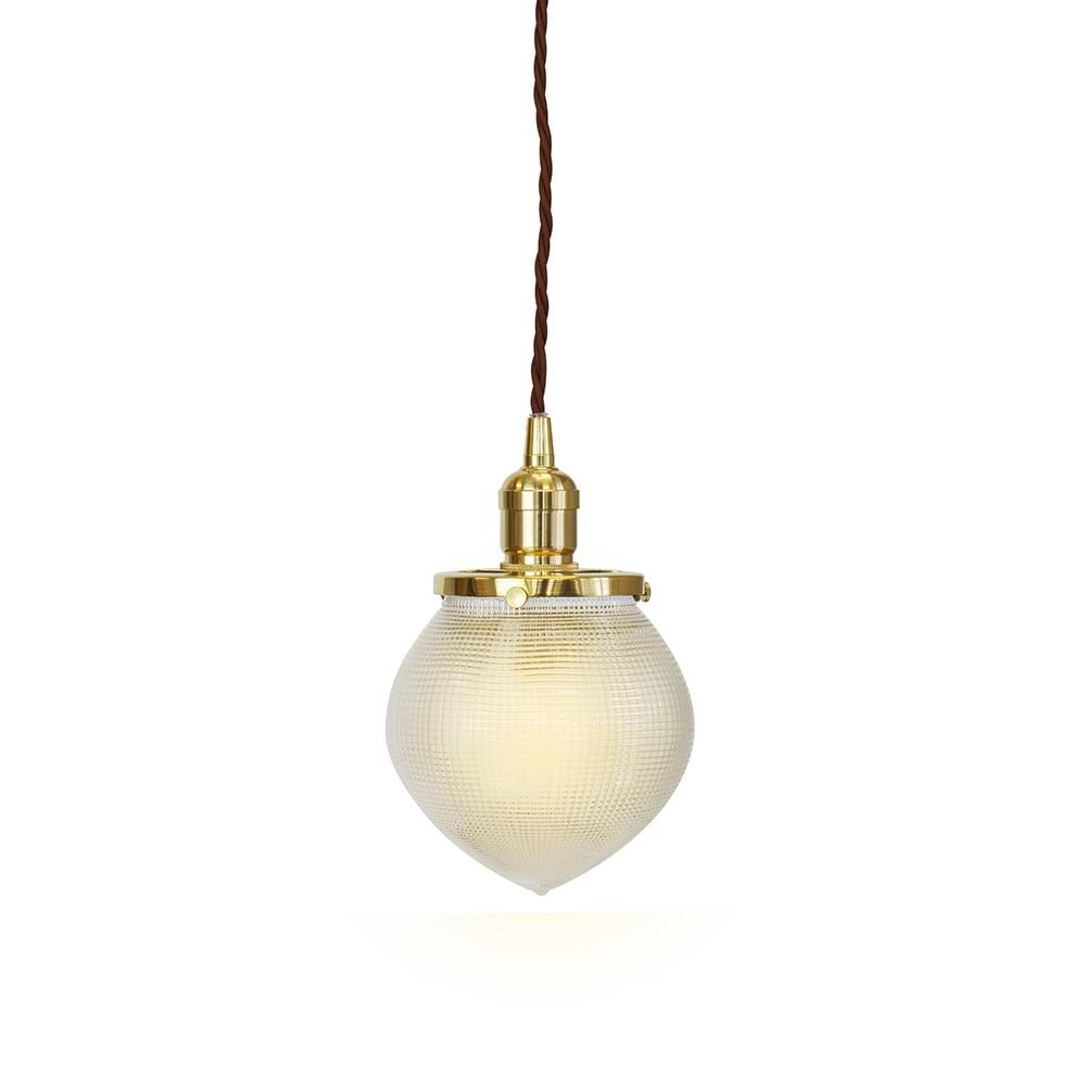 Soho Lighting Hollen Acorn Polished Brass Prismatic Glass Pendant - The Schoolhouse Collection