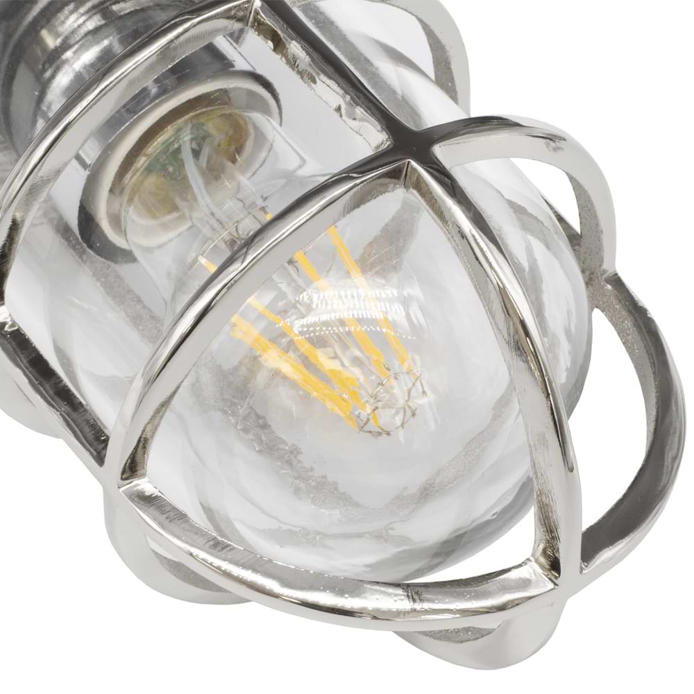Soho Lighting Kemp IP65 Outdoor & Bathroom Nickel Wall Light