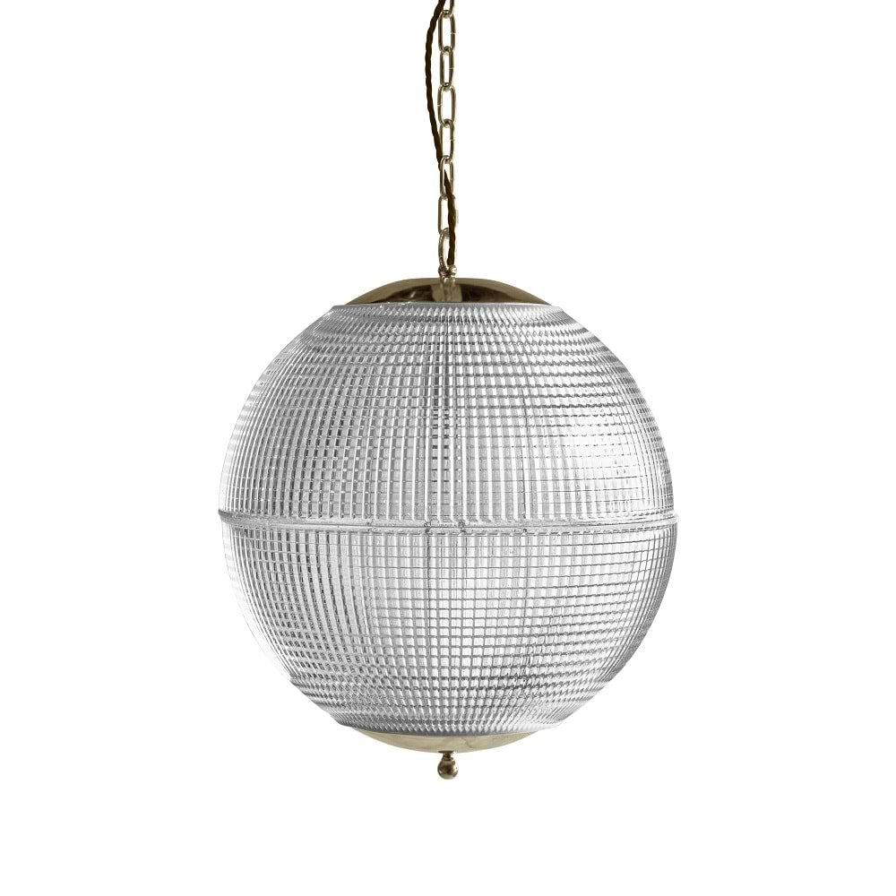 Soho Lighting Hollen Globe Classic Polished Brass Glass Pendant Light - The Schoolhouse Collection