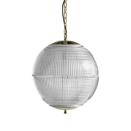 Soho Lighting Hollen Globe Classic Polished Brass Glass Pendant Light - The Schoolhouse Collection