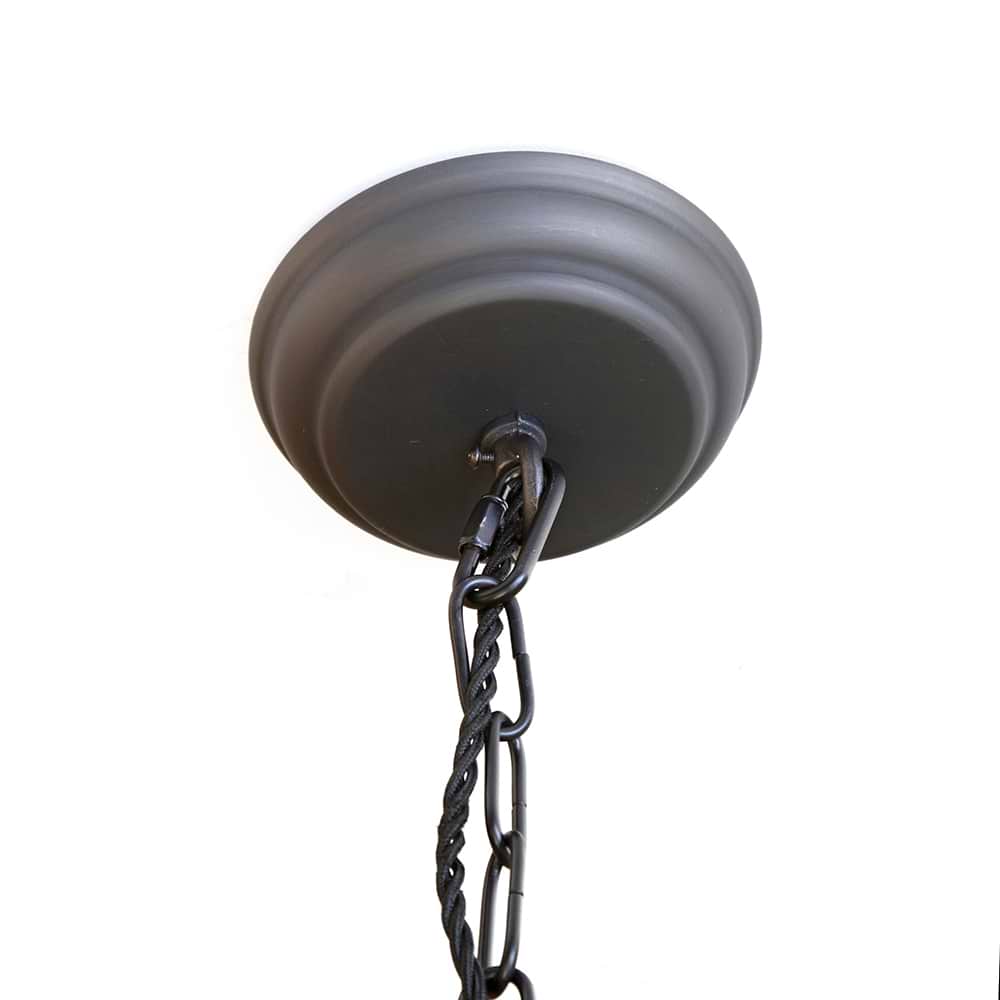 London Geotrapeze Metal Glass Lantern Pendant Light - Small (With Chain)