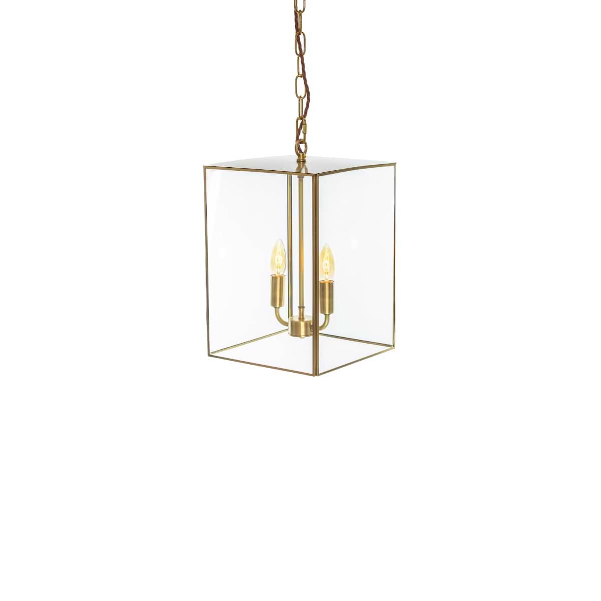 Soho Lighting Langdon Lantern Pendant Small Brass