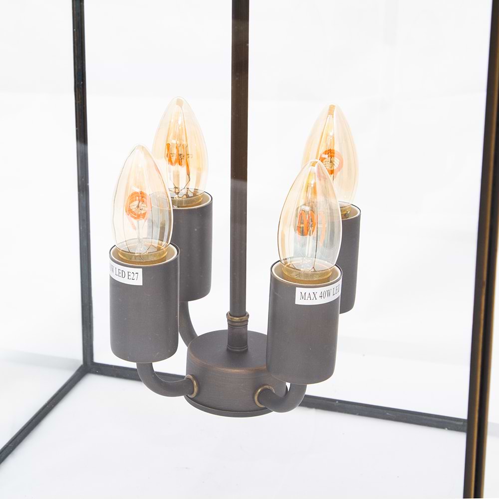 Soho Lighting Langdon Lantern Pendant Light Medium Blackened Brass